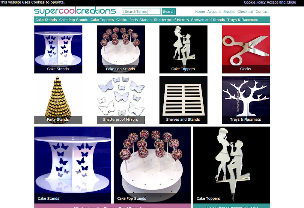 Super Cool Creations Website Design
