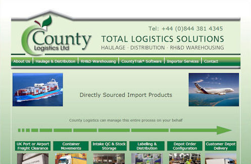 County Logistics Website Design