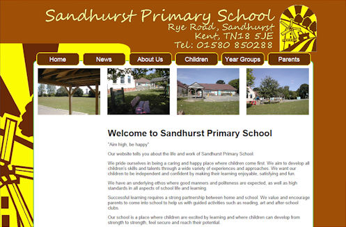 Sandhurst Primary School Website Design