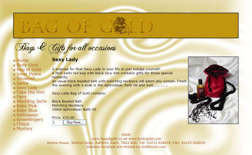 Bag of Gold Website Design