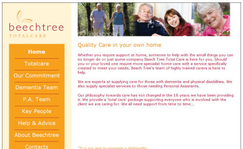 Beechtree Total Care Website Design