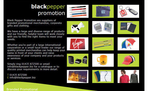 Black Pepper Promotion Website Design