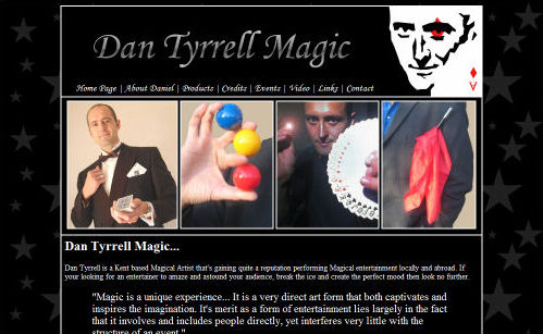 Dan Tyrrell Magic Website Design