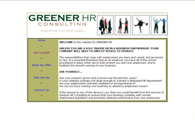 Greener HR Website Design
