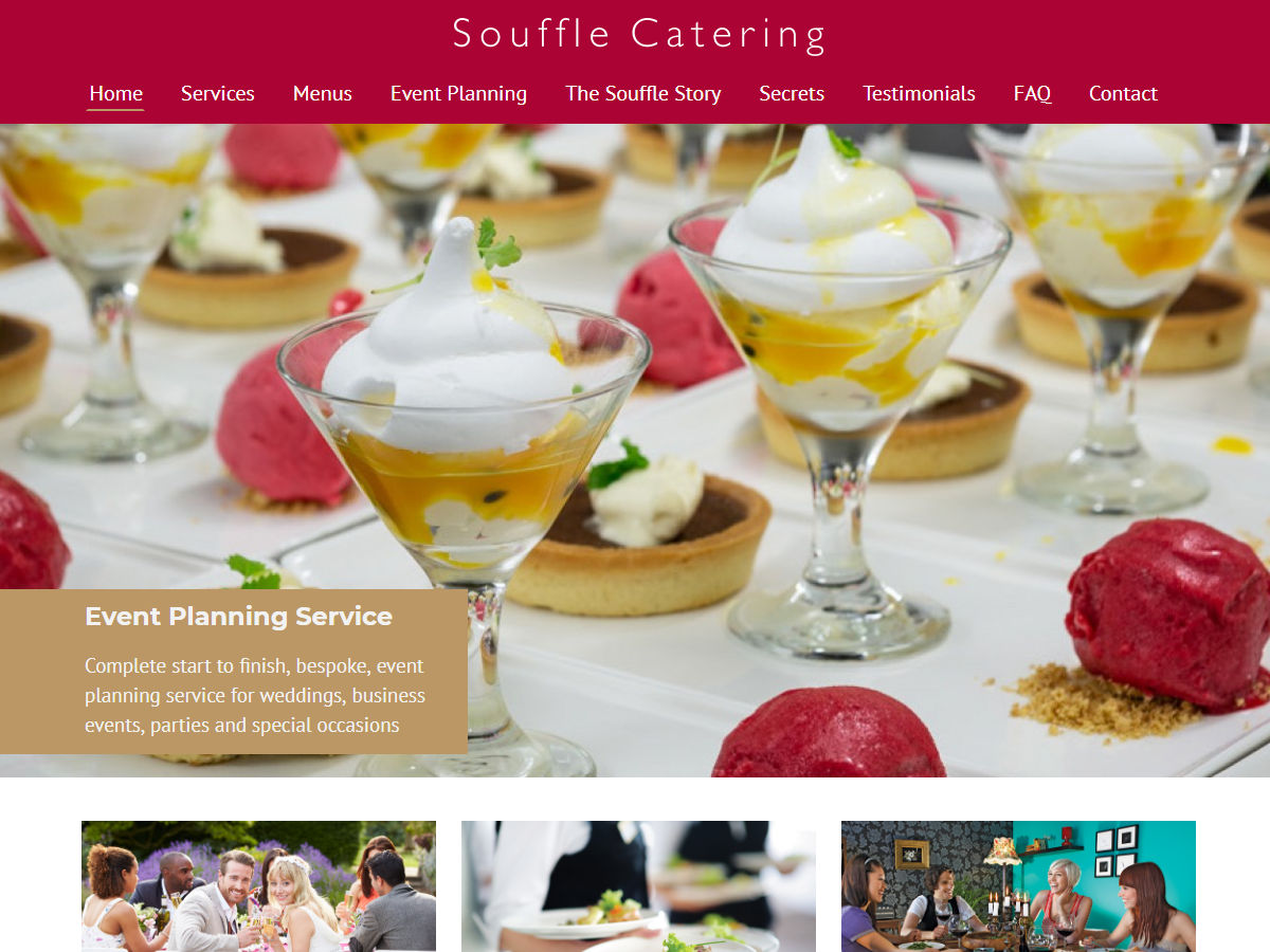 Souffle Catering website