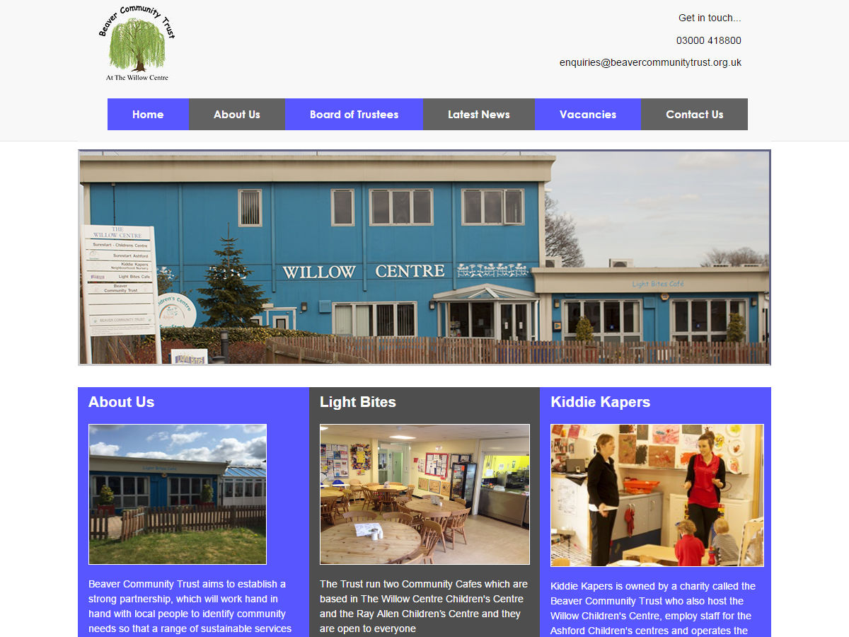 Beaver Community Trust Website Design