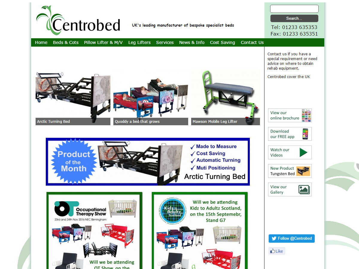 Centrobed Website Design