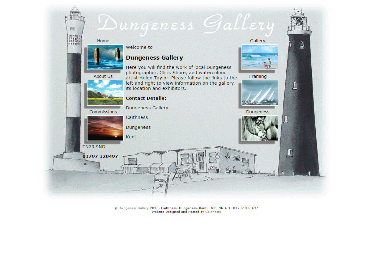 Dungeness Gallery Website Design
