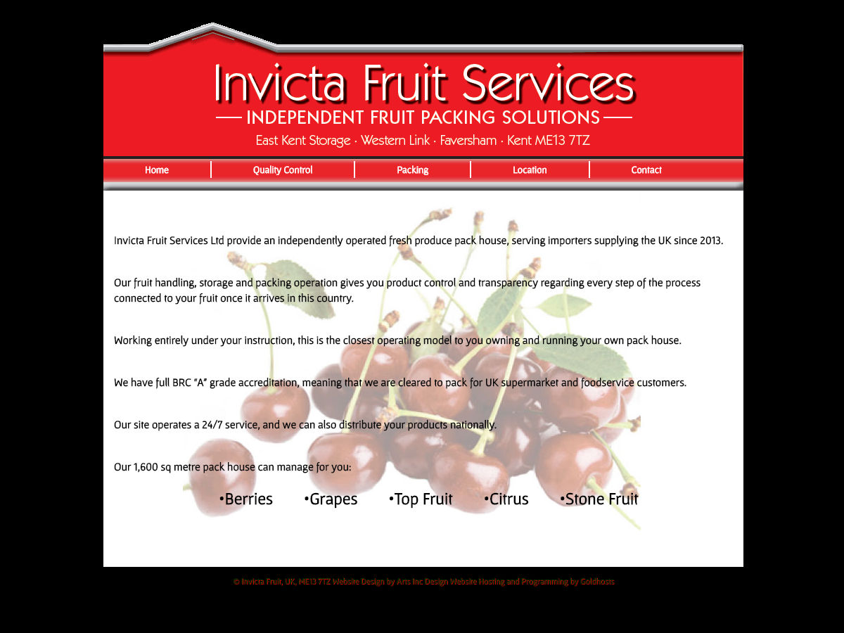 Invicta Fruit Services Website Design