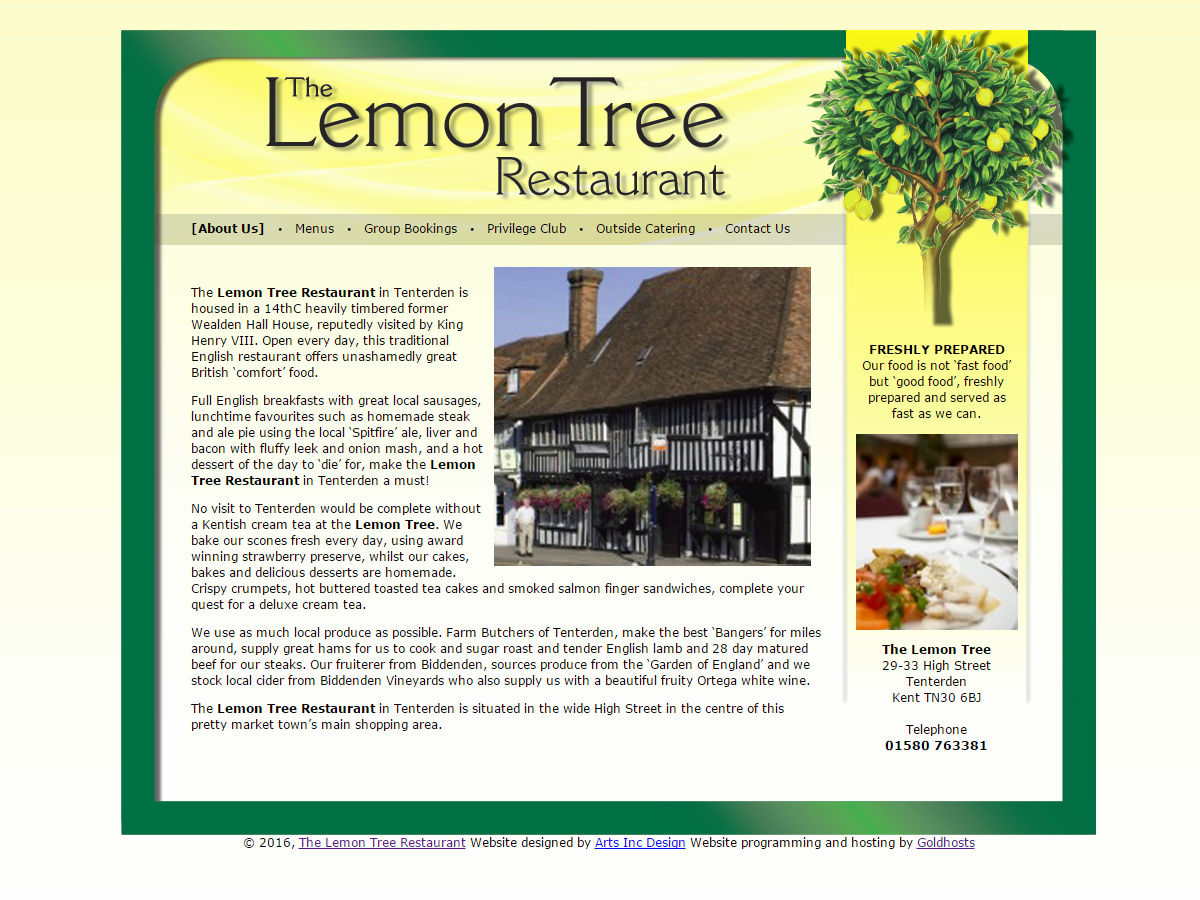 Lemontree Tenterden Website Design