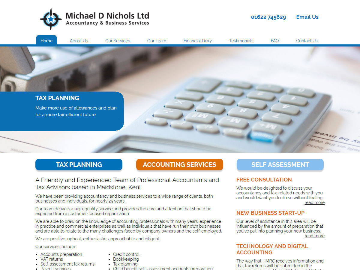 MDN Accountants Website Design