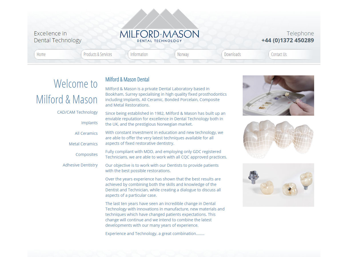 Milford Mason Website Design