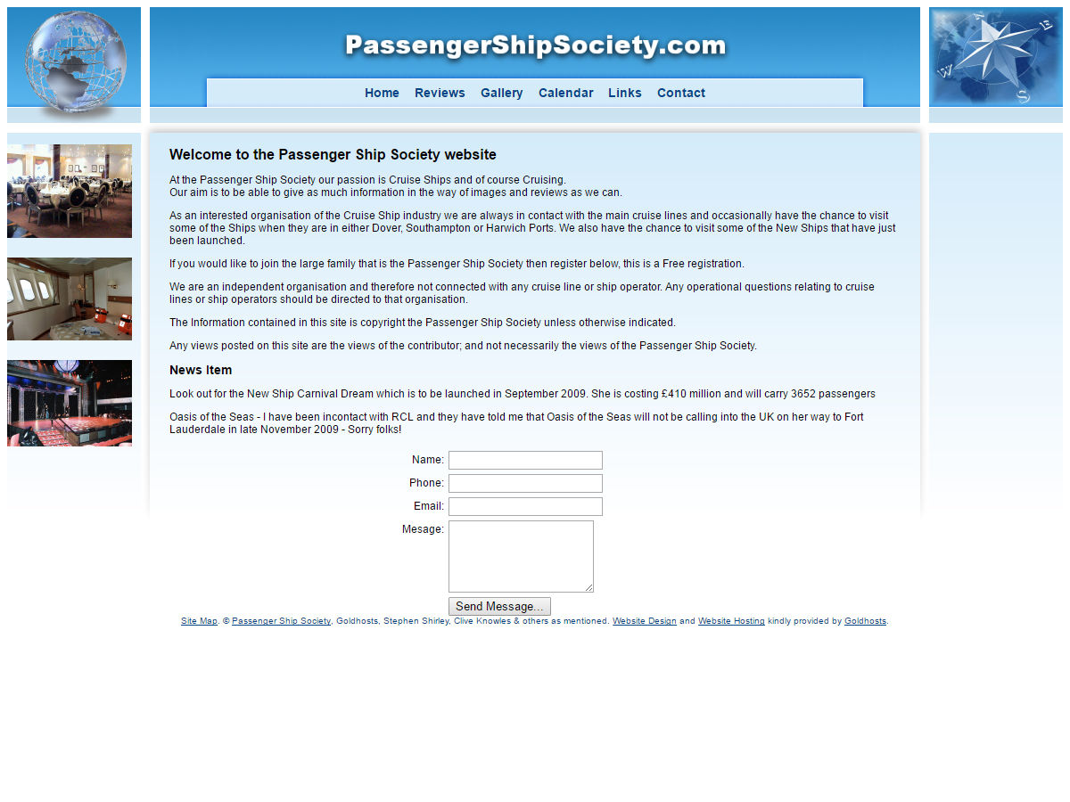 Passengership Society Website Design