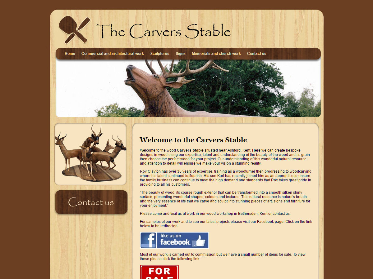 The Carvers Stable Website Design