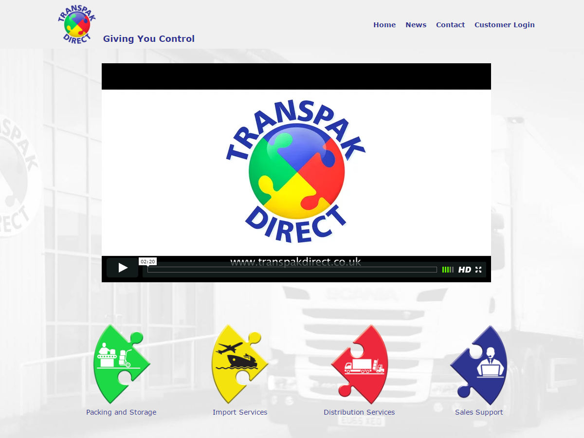 Transpak Direct Website Design