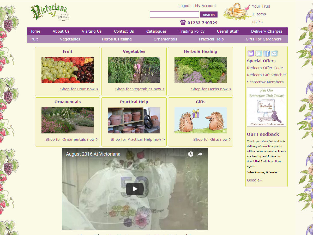 Victoriana Nursery Website Design